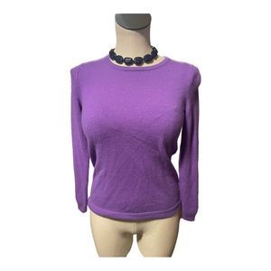 Vintage Talbots Petite Small Cashmere Purple Sweater
